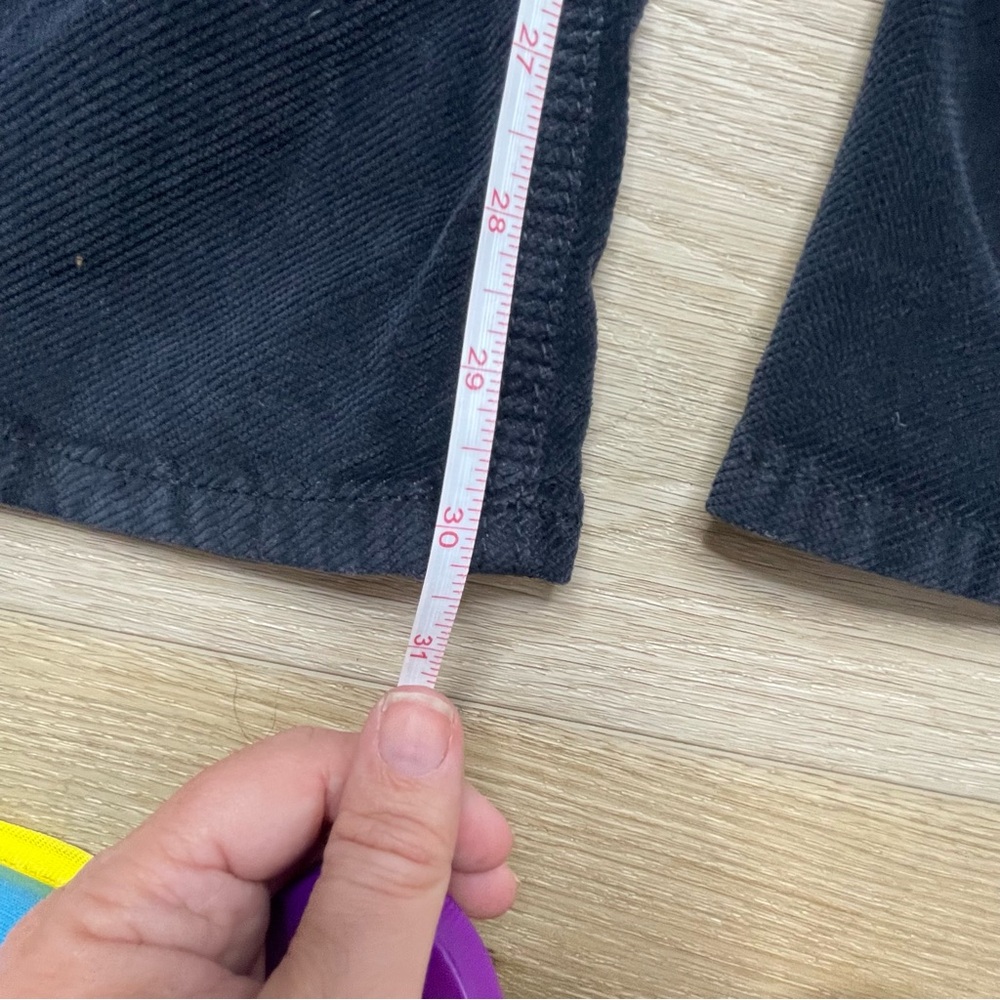 Free People Button Fly Corduroy Black Flares 28 - Picture 6 of 7